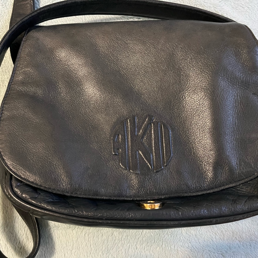 Black Leather Crossbody